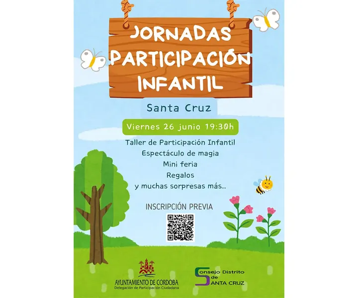 Cartel del evento JORNADAS DE PARTICIPACIÓN INFANTIL EN SANTA CRUZ