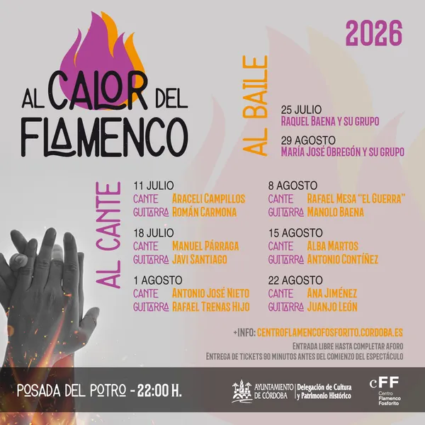 Cartel del evento AL CALOR DEL FLAMENCO, PROGRAMA 2026